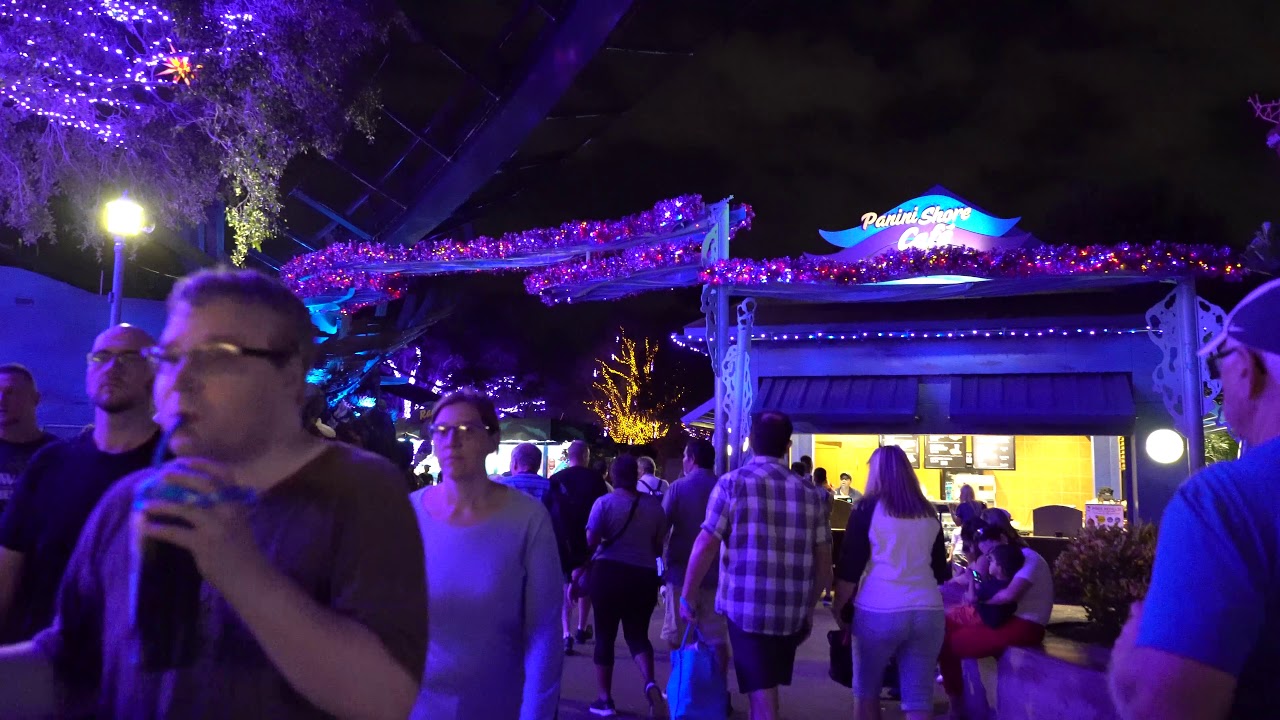 [4K] Mako Christmas Decoration Walkthrough Sea World Orlando Christmas Celebration 2018 sea world florida shows