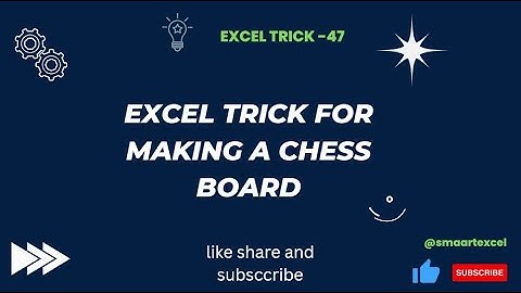 TRICK -47 Excel trick for making a chess board Grid #short #SHORTS #excel #trending