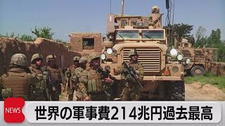 世界の軍事費214兆円 過去最高（2021年4月26日）