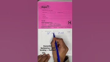 GCSE Index Laws AQA Exam Question #shorts #mathinar #indexLaws multiplying and dividing indices