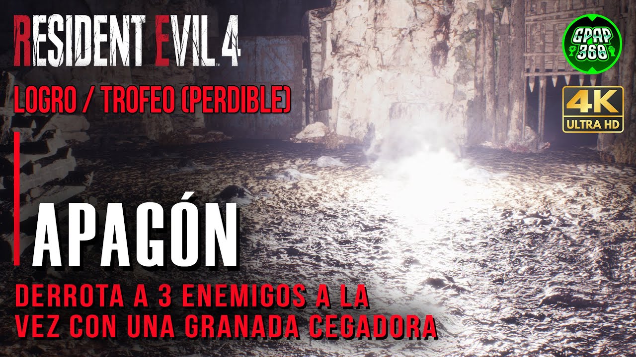 Resident Evil 4 Remake | Logro / Trofeo: Apagón (Derrotar 3 enemigos con granada cegadora) PERDIBLE