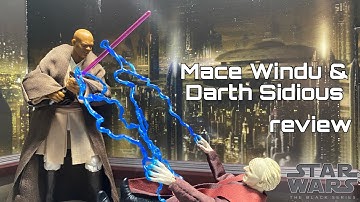 Black series Mace Windu and Darth Sidious two pack review 