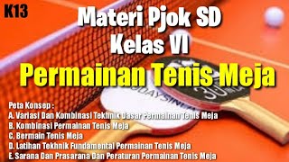 Materi PJOK SD Kelas 6 Permainan Tenis Meja || Materi Pembelajaran Pjok SD Kelas 6