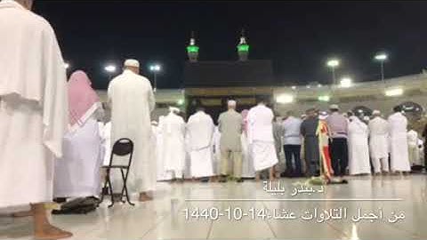 من أجمل تلاوات الشيخ بندر بليلة من صلاة عشاء الإثنين 14-10-1440هـ