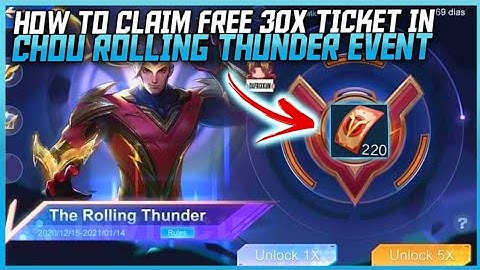 CLAIM FREE 30x TICKET IN CHOU ROLLING THUNDER EVENT - MOBILE LEGENDS BANG BANG