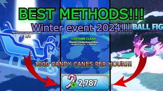 The BEST ways to get candy canes FAST!!! | Roblox Creatures of Sonaria | Winter Event 2024