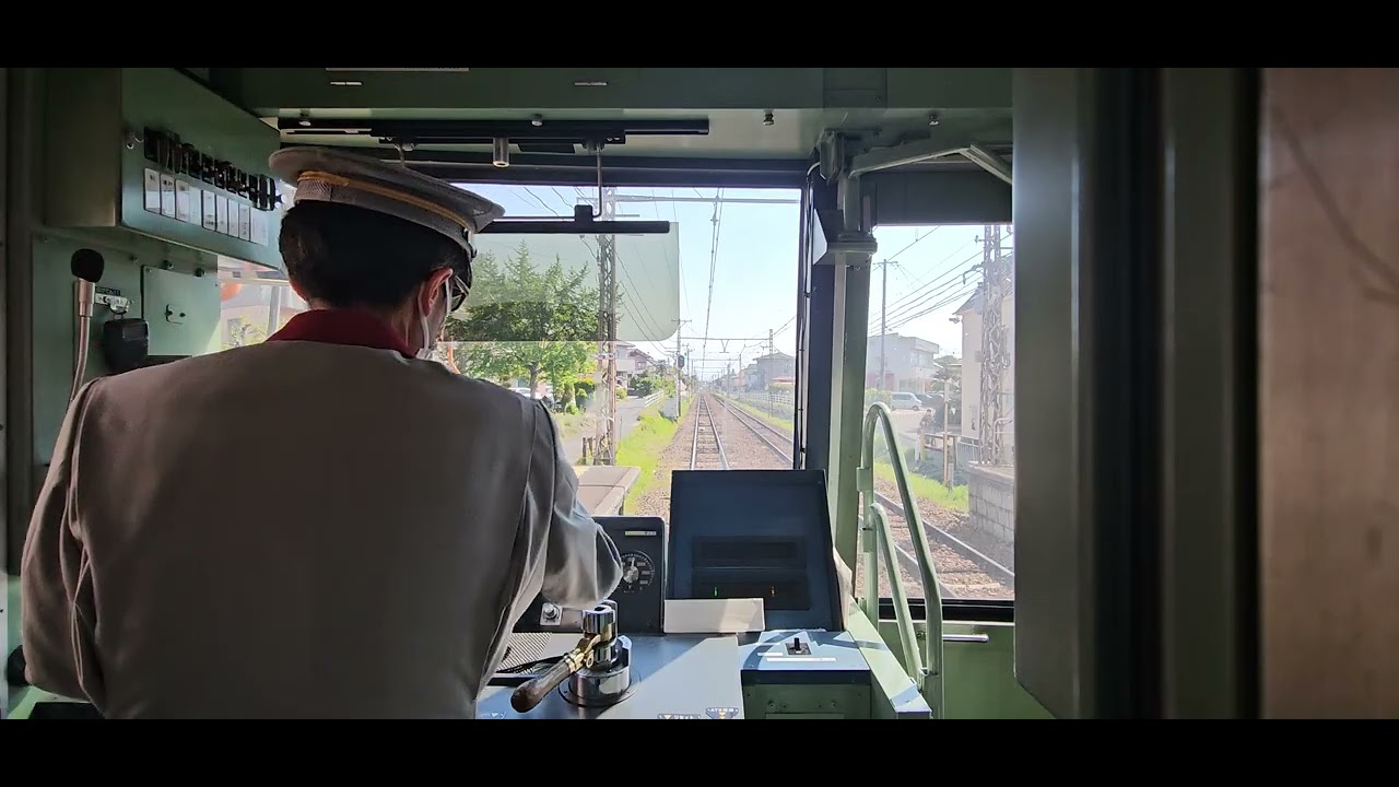 Train Driver's View of Nagano-Dentetsu Line from Nagano to Suzaka Station bound for Obuse [1080p]