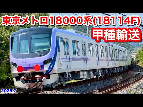 運輸省型式あり　甲種両色燈　都電使用？ JR貨物 EF210-125号機+東京メトロ18000系10B(18114F) 甲種輸送 8862レ