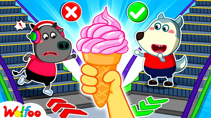 NEW | Escalator Mall Adventure - Kids Learn Mall Safety Rules | Wolfoo Channel | Kids Cartoon