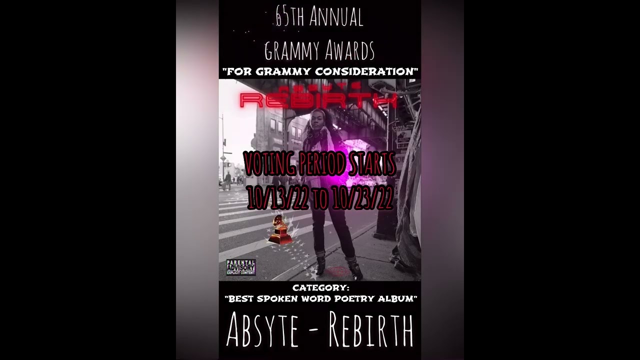 For Your Consideration: Absyte - Rebirth Album - 65th Annual Grammy Awards - Best Spoken Word Album