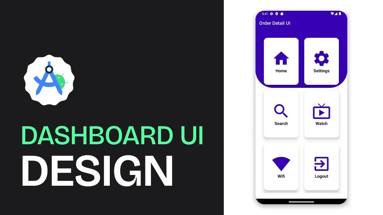 Dashboard UI in Android Studio | Fast Android App Design Tutorial - YouTube