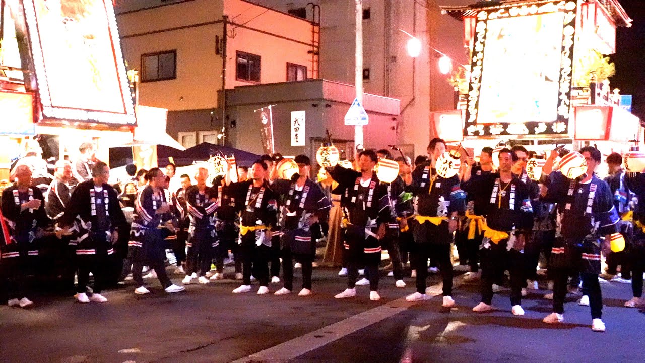 令和7年 8月18日　田名部祭り　山車退社（夜間運行）