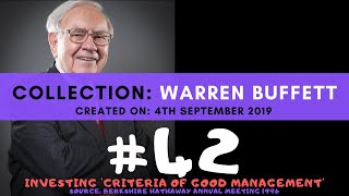 Warren Buffett on What is a Good Management? | BRK 1996【C:W.B Ep.42】