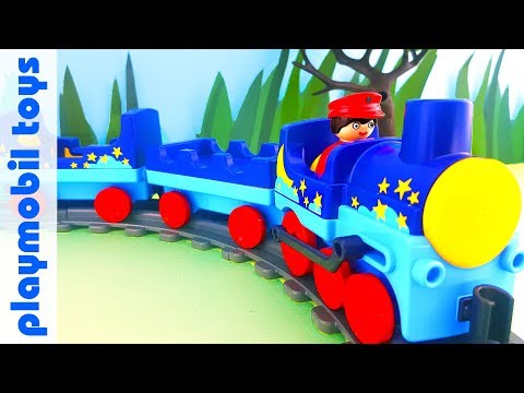 Trains for children video Playmobil 123 Train Playset 6880 Unboxing Playmobil  trains for toddlers 