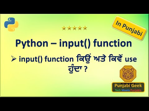 Python input( ) function (in Punjabi) | ਸੌਖੇ ਤਰੀਕੇ ਨਾਲ use ਕਰੋ input function(Lec-10)