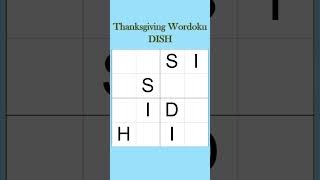 Thanksgiving Wordoku - Solve for DISH #sudoku #workoku #wordgames #puzzle #Thanksgiving #dishes