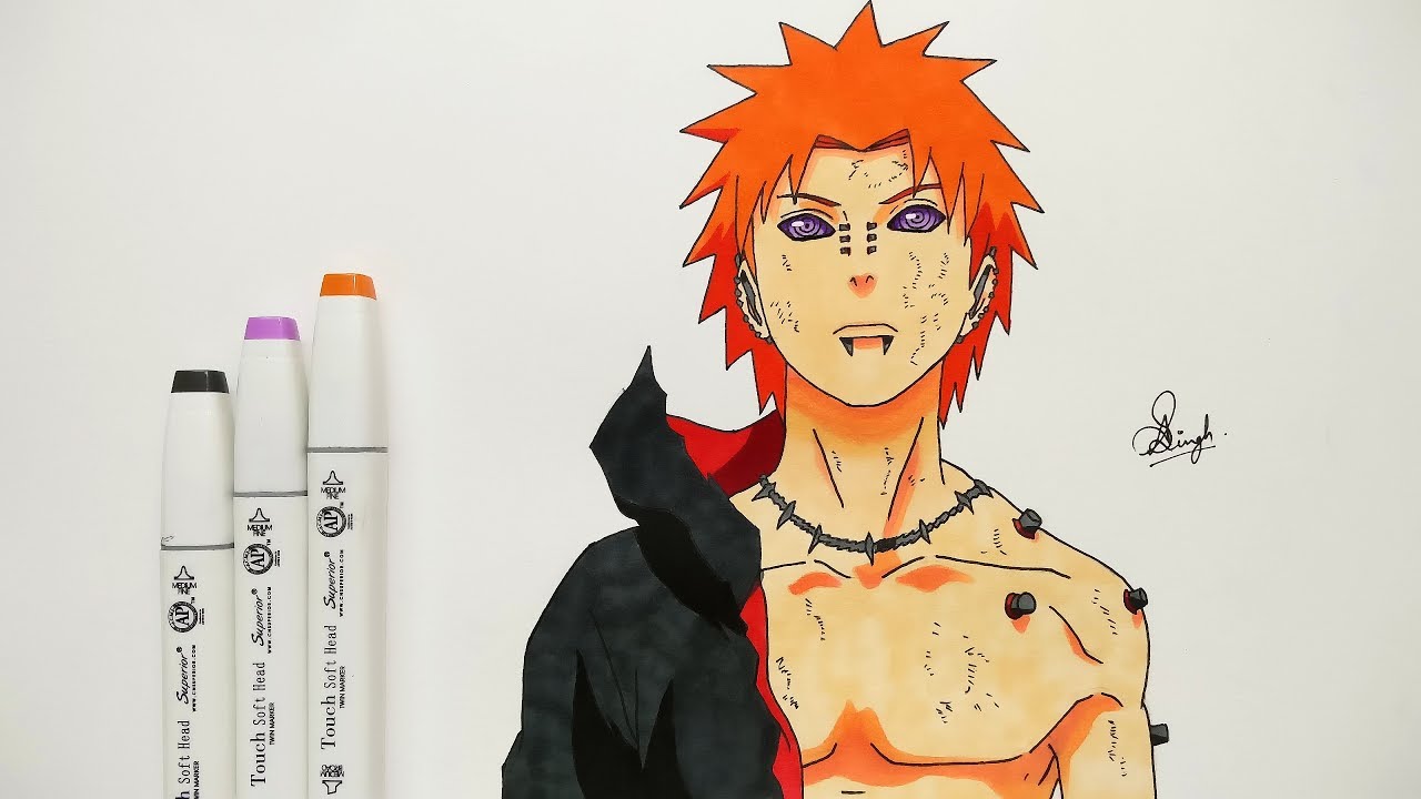 Tutorial how to draw pain tendo from naruto by AgungTategamiKyutsu