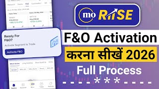 Motilal Oswal Riise F&O Segment Activation Kaise Kare 2026? Futures & Options Activation In Riise
