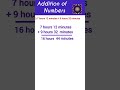 Addition of Numbers in Time measurements