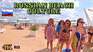 RUSSIA 4K , CRIMEA -YEVPATORIA BEACH WALK ,4K WALK | Евпатория Республики Крым| #russianbeach
