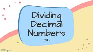 Grade 6 Math: Dividing Decimals Part 2