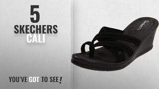 Top 5 Skechers Cali 2018 Skechers Cali Womens Rumblers-Beautiful People Wedge Sandal,Black,9 M