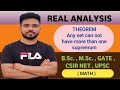 🔴 supremum (l.u.b) theorem | any set can not have more than one supremum theorem proof