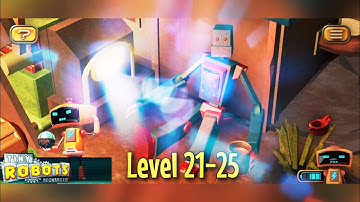 Tiny Robots Gameplay / Walkthrough Level 21,22,23,24,25 - New Android Puzzle Game 2020