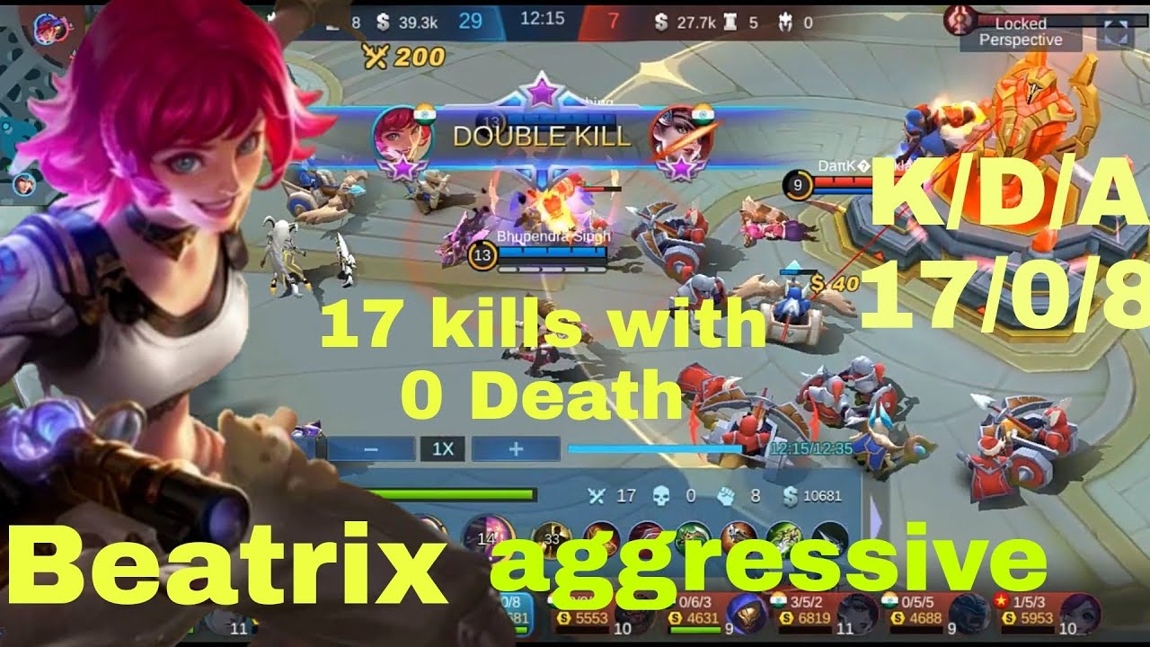 Beatrix Aggressive Gameplay// 17 kills with no death (top global Beatrix) 
