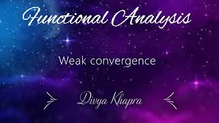 Weak convergence