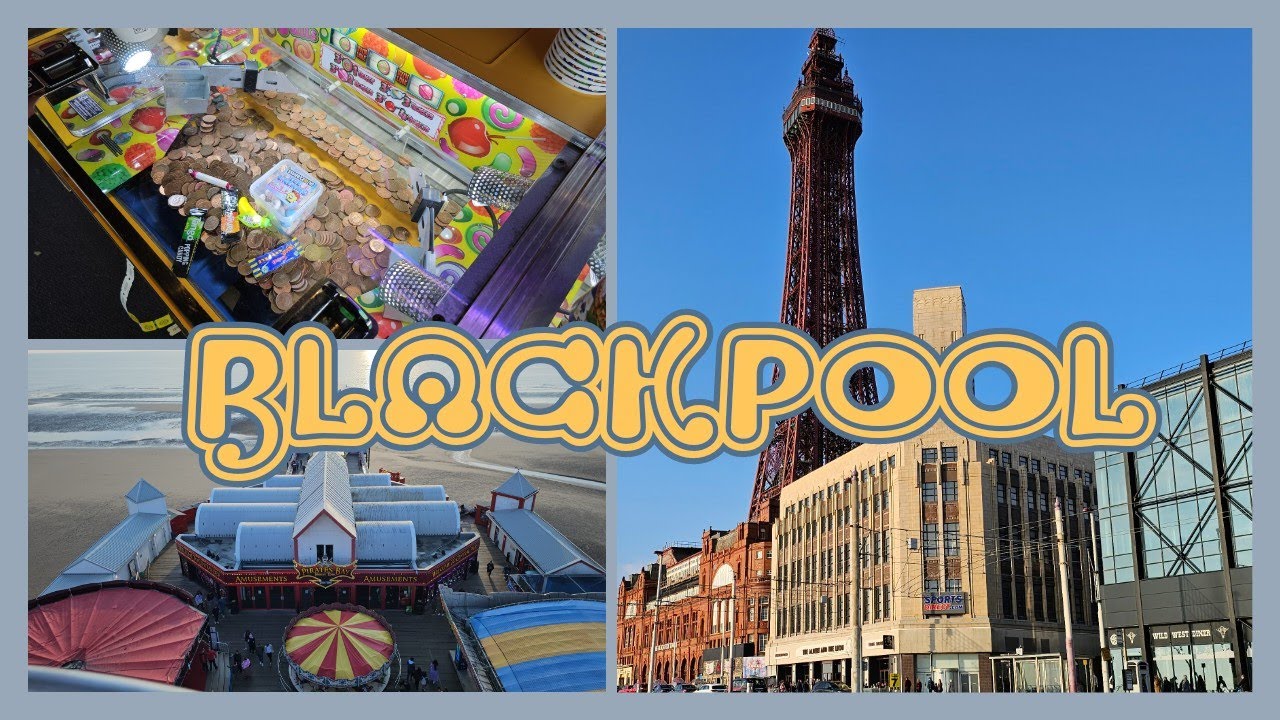 Blackpool Coral Island arcades and x3 Piers on a hot summers weekend