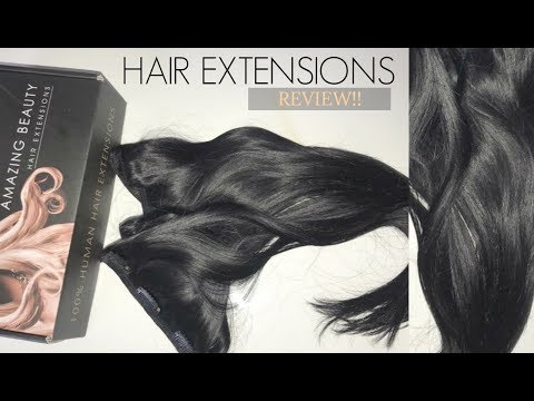 video about 120G Jet Black 1# Clip in Hair Extensions 16 Inch