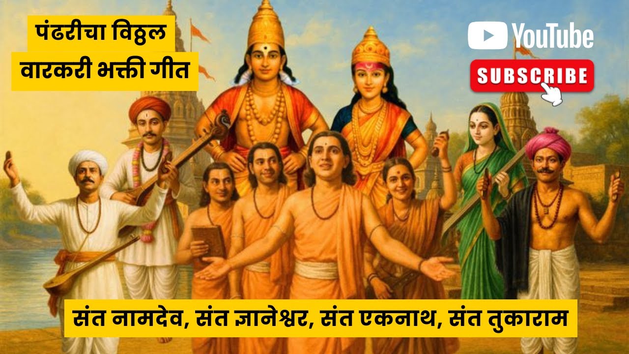 Pandharicha Vitthal | Sant Namdev, Dnyaneshwar, Eknath & Tukaram Maharaj | 🚩 Varkari Bhakti Song 🚩🙏😇