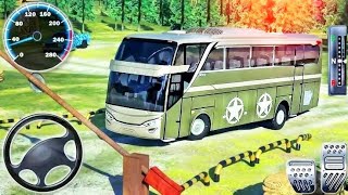 Army bus driver us soldier transport duty-offroad driving bus-android gameplay#3 screenshot 4