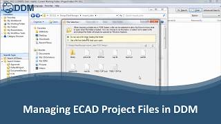 DDM PDM / PLM - Managing ECAD Project Files