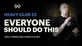 Stop 3 Sets of 10 Train To Improve Your Athletic Potential - Heavy club 23 Half Kneeling Shield Cast