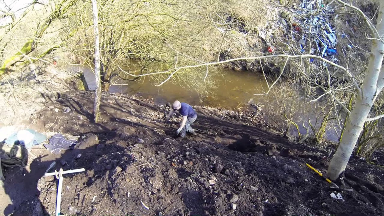 DUMP DIGGING FOR BOTTLES IN ROCHDALE , UK 17TH FEB 2013