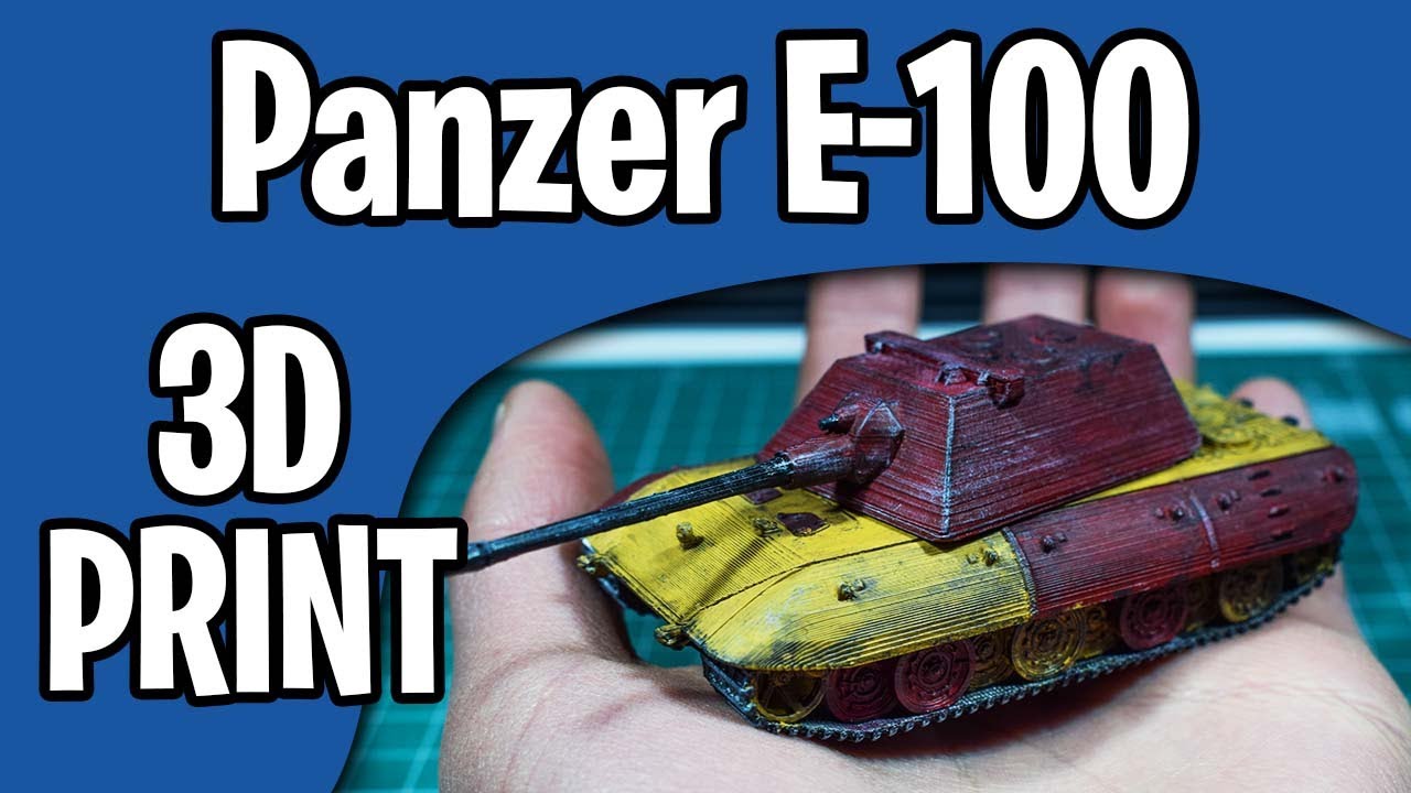 1/72 ドイツ E-100 WT(P) 重戦車 3Dプリント 未組立 E-100 Tank 1:100 | 3D PRINT - YouTube
