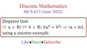 Solution - Q1(f) || MCS 013 June 2022 || Methods of Proof || Discrete Mathematics