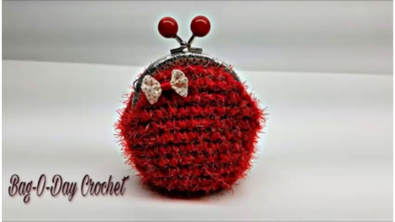 Easy Crochet Coin Purse | Bag O Day Crochet Tutorial 771 - YouTube