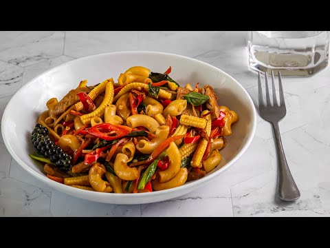 Thai Drunken Noodles - Spicy Pasta - Vegan Pad Kee Mao Recipe