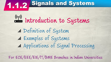 Introduction to Systems & Applications of Signal Processing | ECE/EEE/EIE/IT/BME