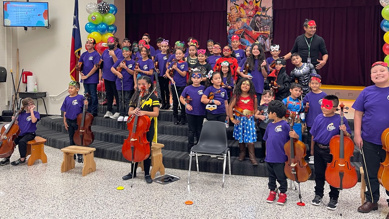 Violin performance at Bellaire Elementary School, Maya and her Suzuki