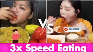 ASMR:MUKBANG EATING MASALA NOODLES 🍜 WITH CHEESE BALL 🧀 AND CHEESE SAUCE😻🔥😋|| WATCH FULL VIDEO 🤗|