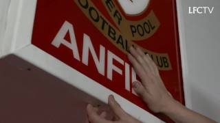 Iconic This Is Anfield Sign Restored To Main Stand Tunnel Youtube