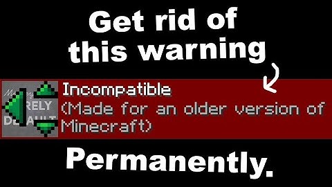 How to fix the "Made for older/newer version" warning message | Minecraft Resource Packs