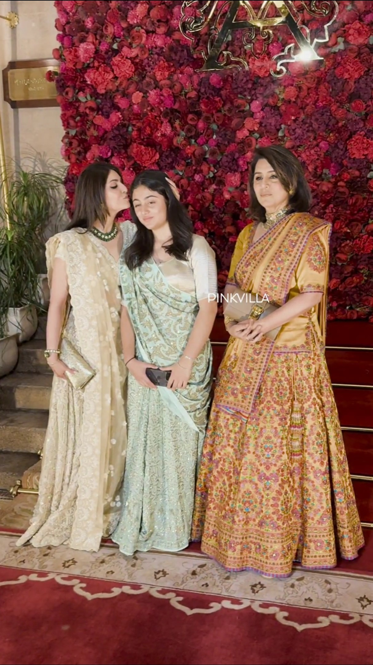Neetu Kapoor With Riddhima \u0026 Samara Sahni Arrive For Aadar Jain's WEDDING | #shorts #bollywood