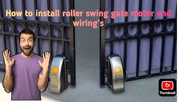 Roller swing gate motor installation & wirings