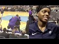 LeBron James Gifts Grizzlies Ball Girl His Game Shoes During Game!