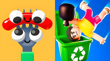 Fork N Sausage VS Lazy Jump - Max All Levels Speedrun Android iOS ep 1